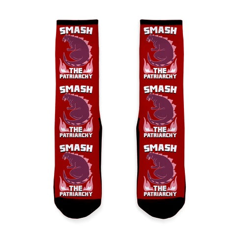 Smash the Patriarchy - Godzilla Socks